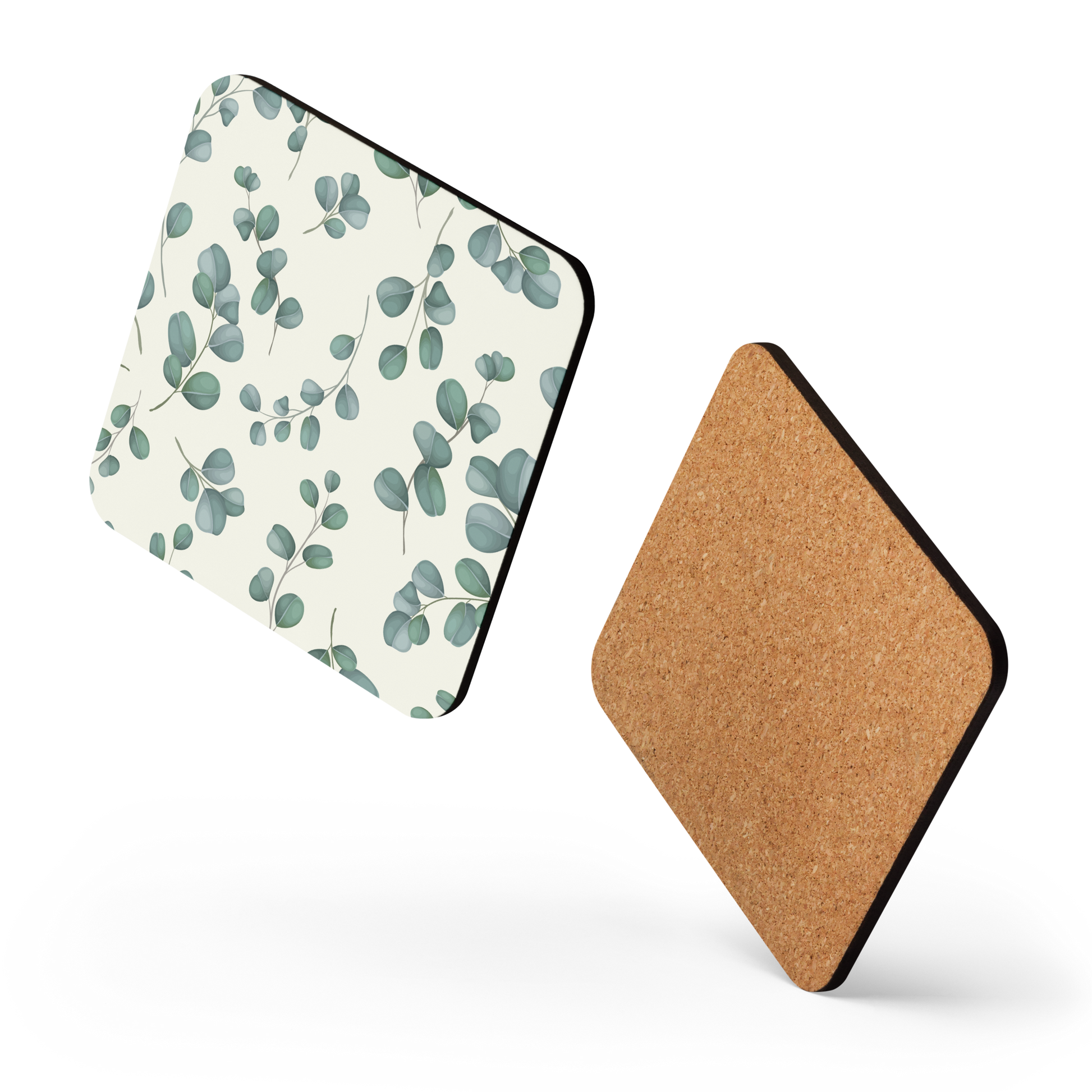 Onyx & Sage | Garden Veil Cork-Back Coasters (Set of 4)