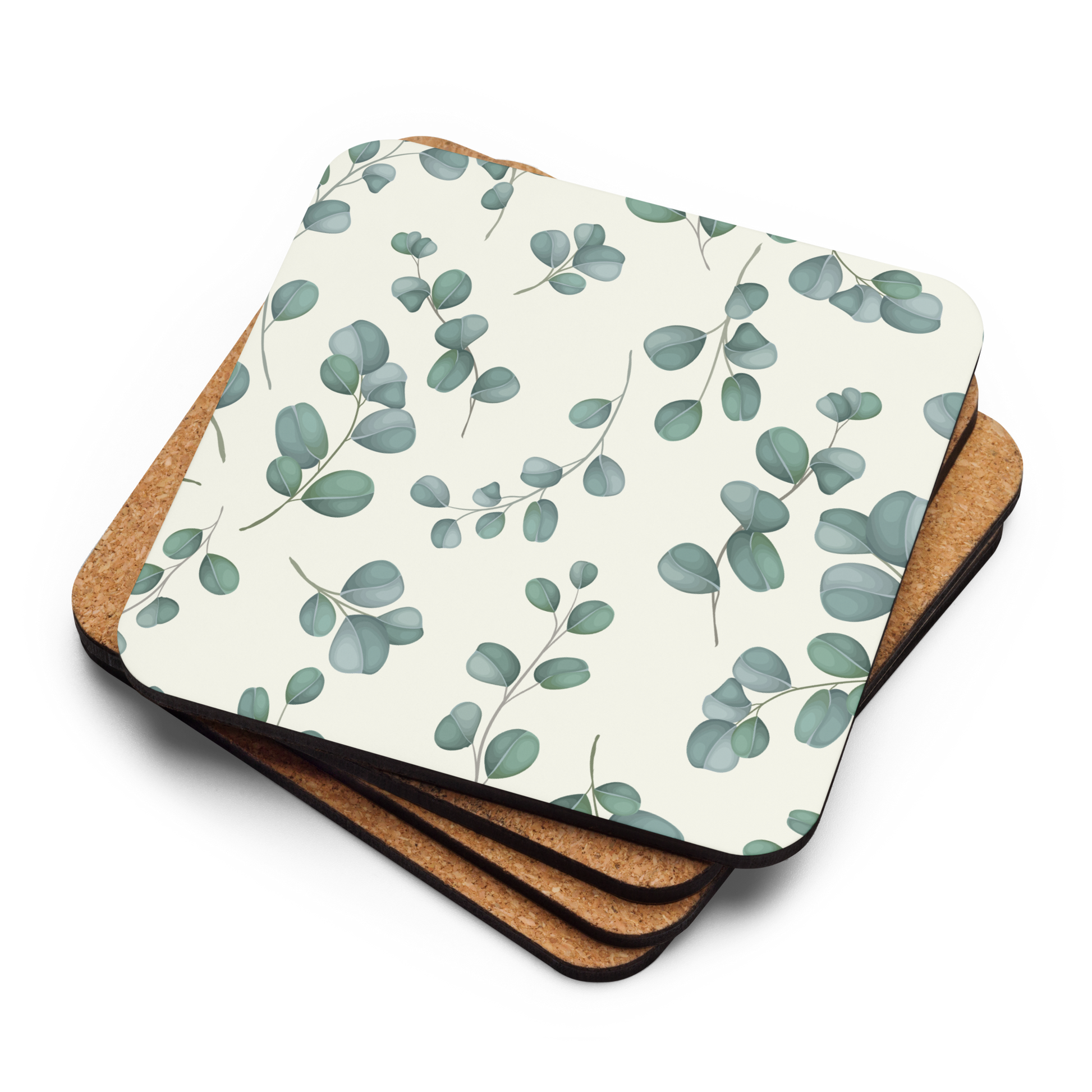 Onyx & Sage | Garden Veil Cork-Back Coasters (Set of 4)